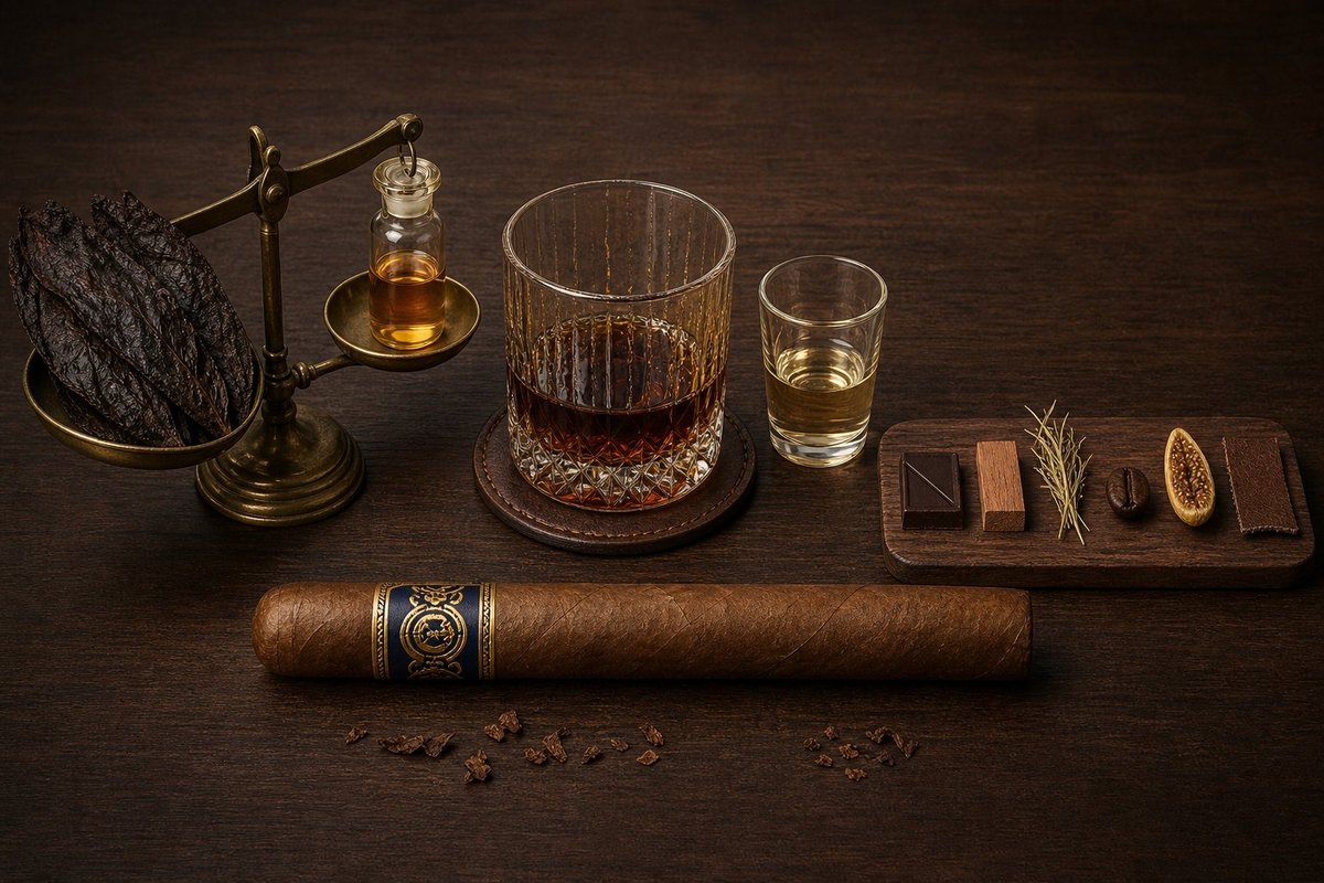 Cigars arranged by strength, body, and flavor axes